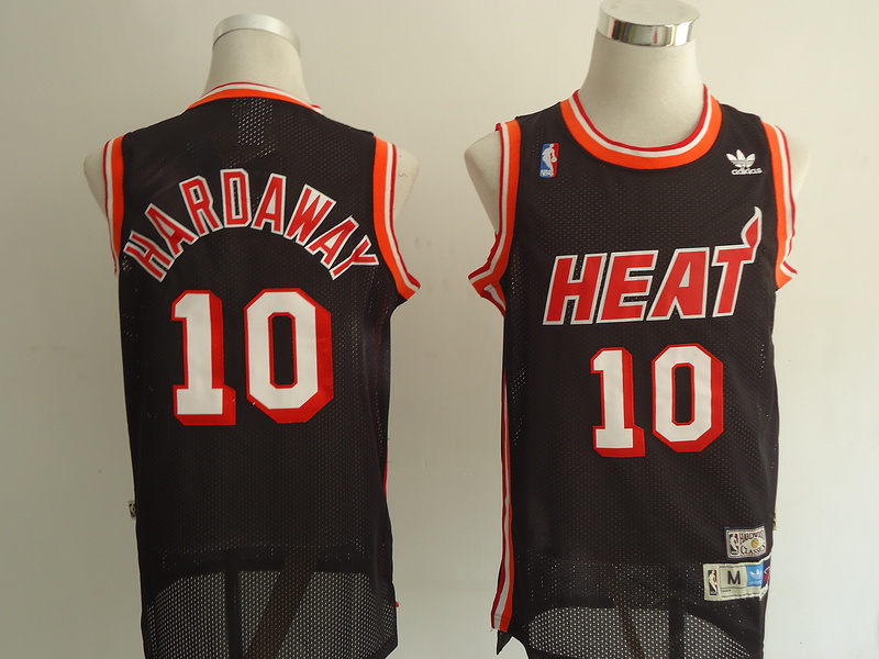  NBA Miami Heat 10 Tim Hardaway Swingman Throwback Black Jersey